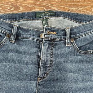 LAUREN RALPH LAUREN WOMEN'S MID-RISE STRAIGHT LEG JEANS | SIZE 10